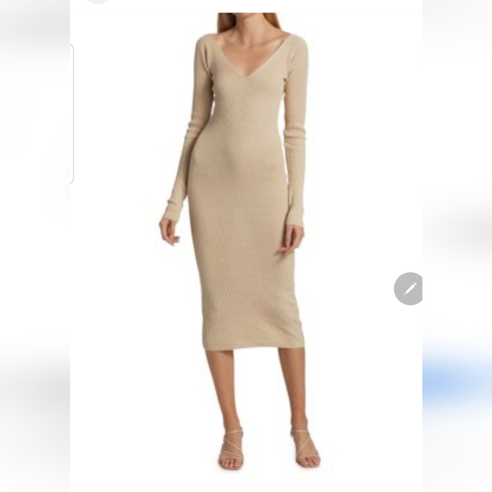 Midi ribbed dress